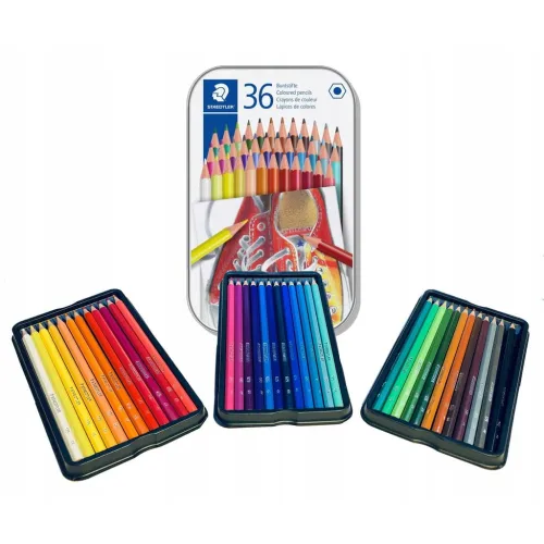 Kredki ołówkowe Staedtler metalowe pudełko 36 kolorów